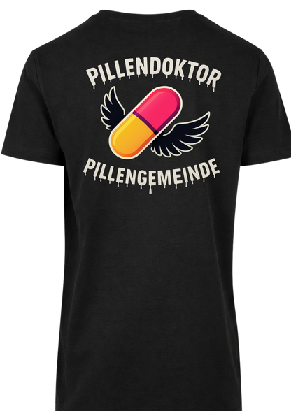 Pillendoktor x Pillengemeinde Unisex T-Shirt – Community Shirt | 185 g/m² | 100% Baumwolle