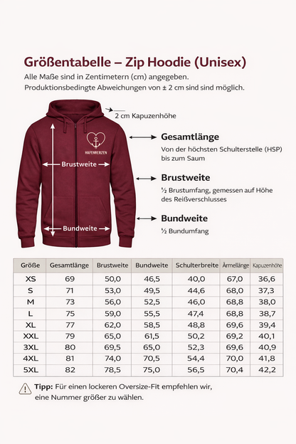 Hafenherzen Zipper – Unisex Zip