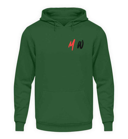 Max-White Hoodie Weiß/Grün  - Unisex Kapuzenpullover Hoodie