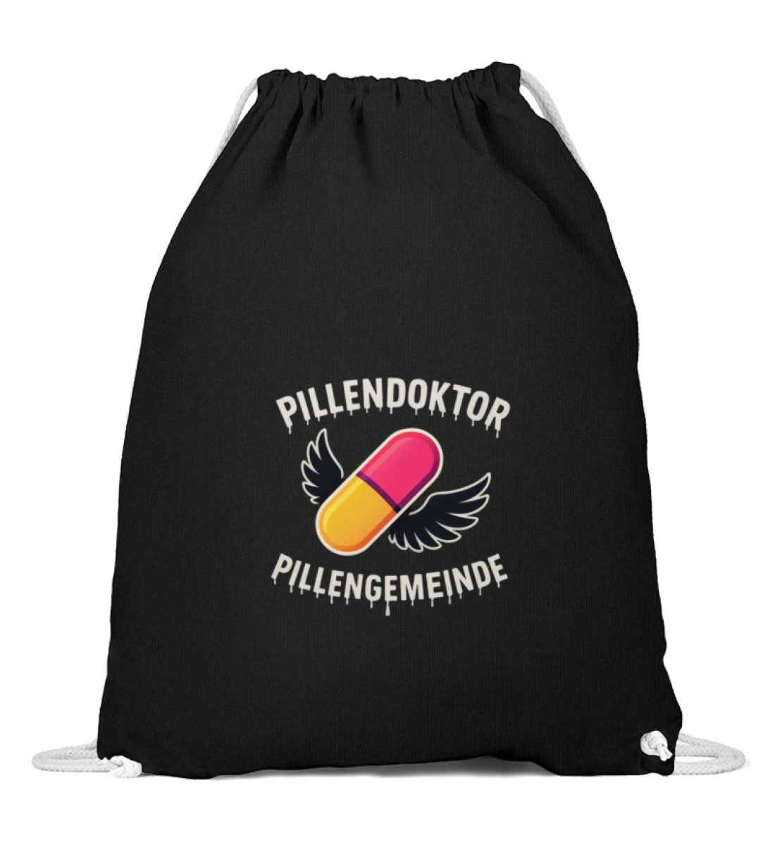Pillendoktor x Pillengemeinde Gymsack – Baumwoll Jutebeutel mit Print | 100% Cotton
