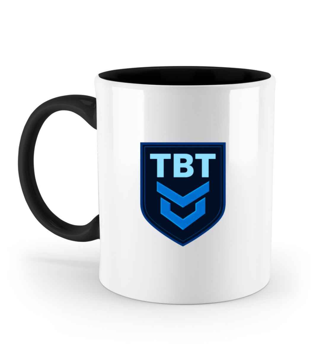 Blakehorst Zweifarbige Tasse – Weiß mit farbigem Innenrand | 330 ml Keramik