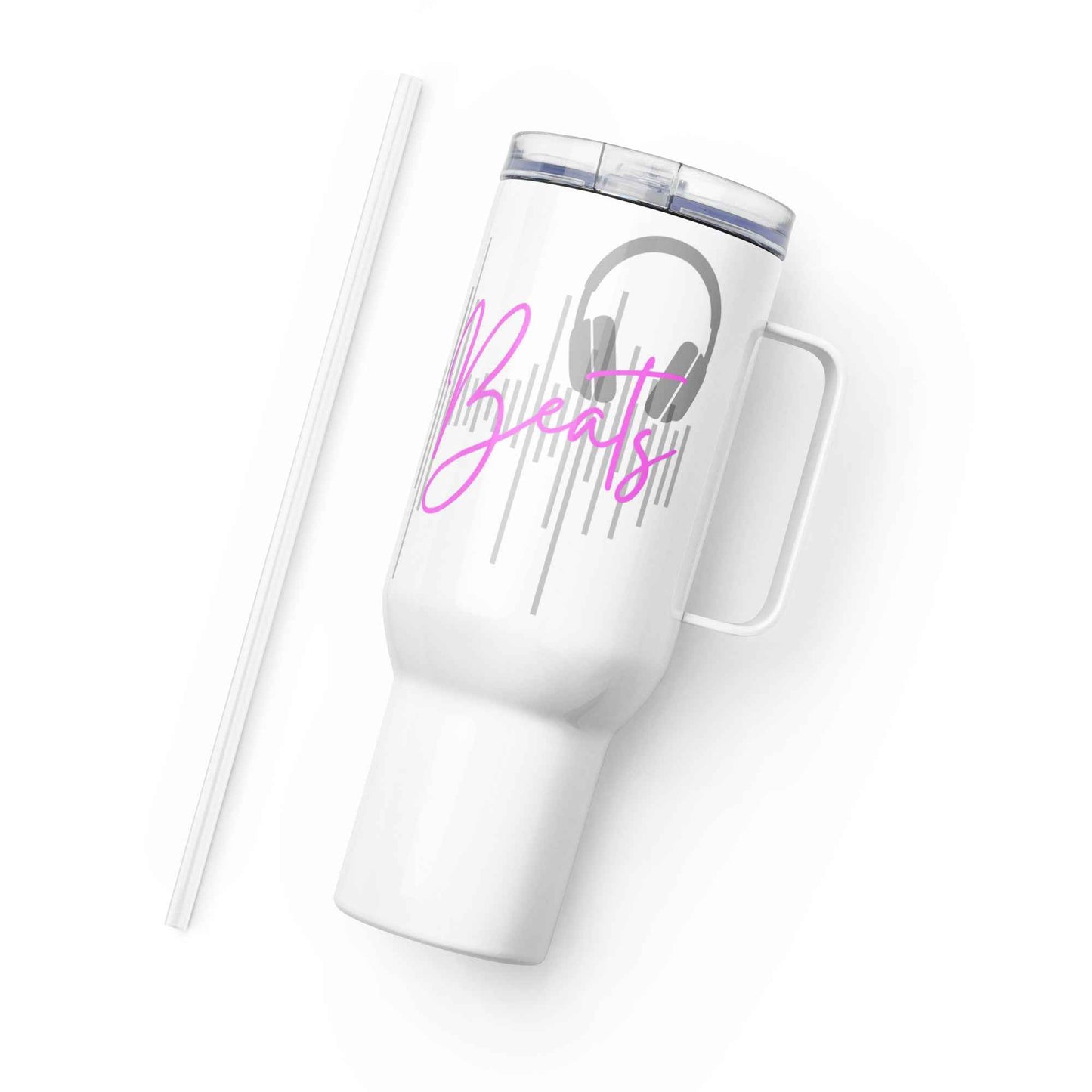 😎Sandy Beats Reisebecher mit Griff😎