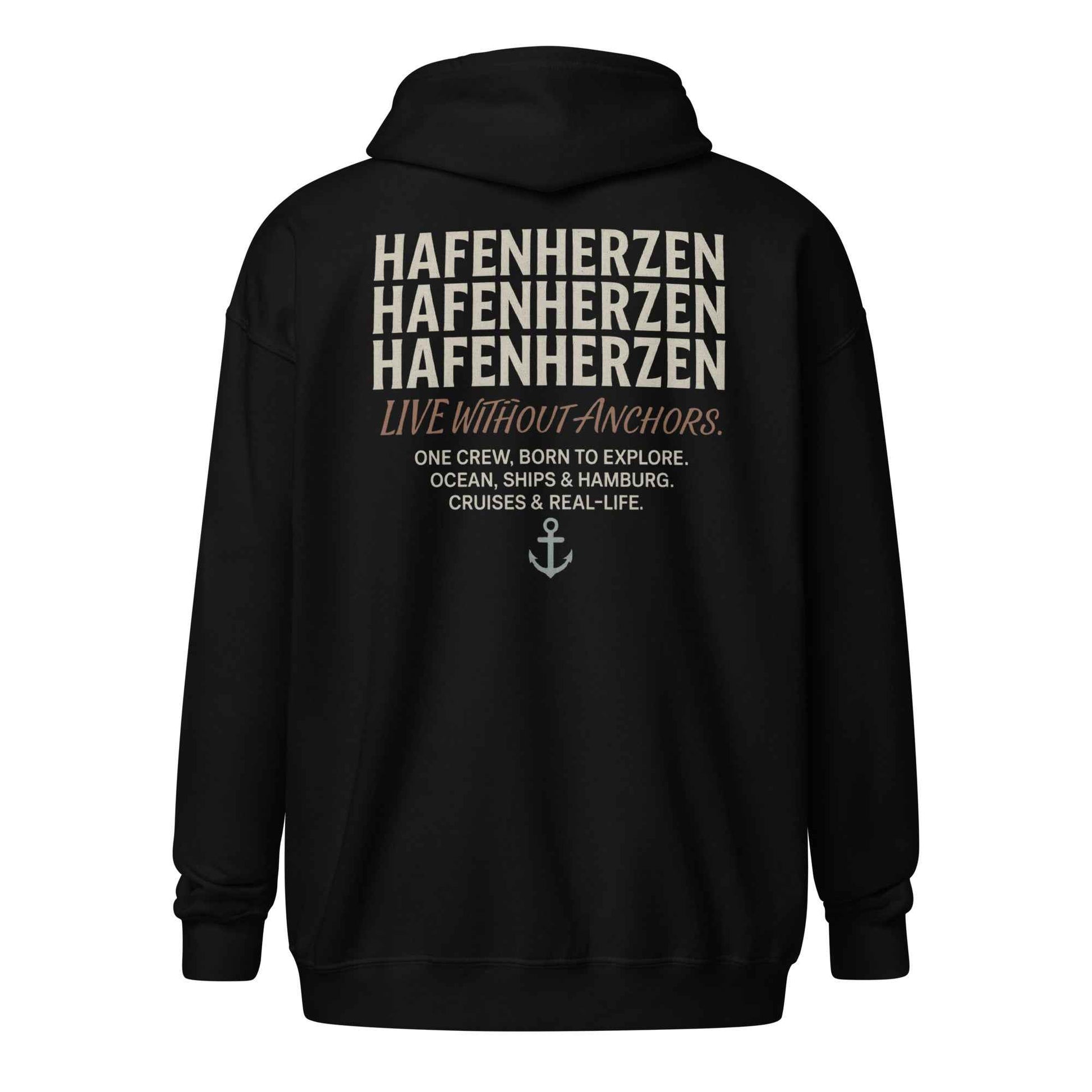 Hafenherzen Zipper Hoodie – Premium Zip-Hoodie (Front Stick)