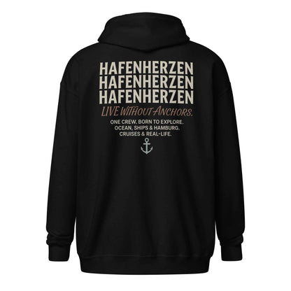 Hafenherzen Zipper Hoodie – Premium Zip-Hoodie (Front Stick)