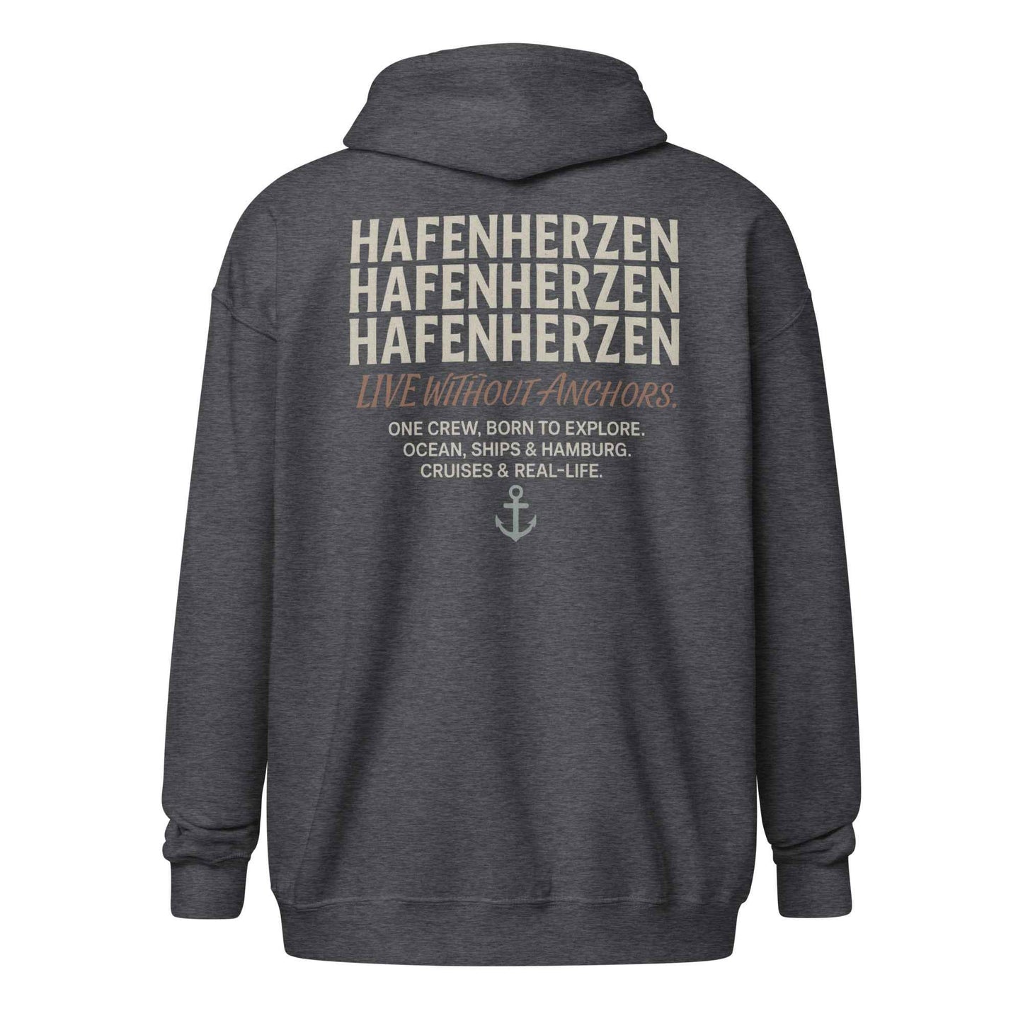 Hafenherzen Zipper Hoodie – Premium Zip-Hoodie (Front Stick)
