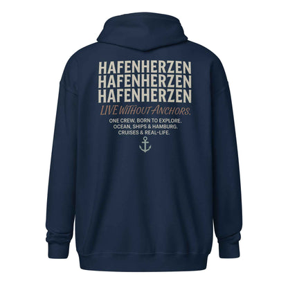 Hafenherzen Zipper Hoodie – Premium Zip-Hoodie (Front Stick)