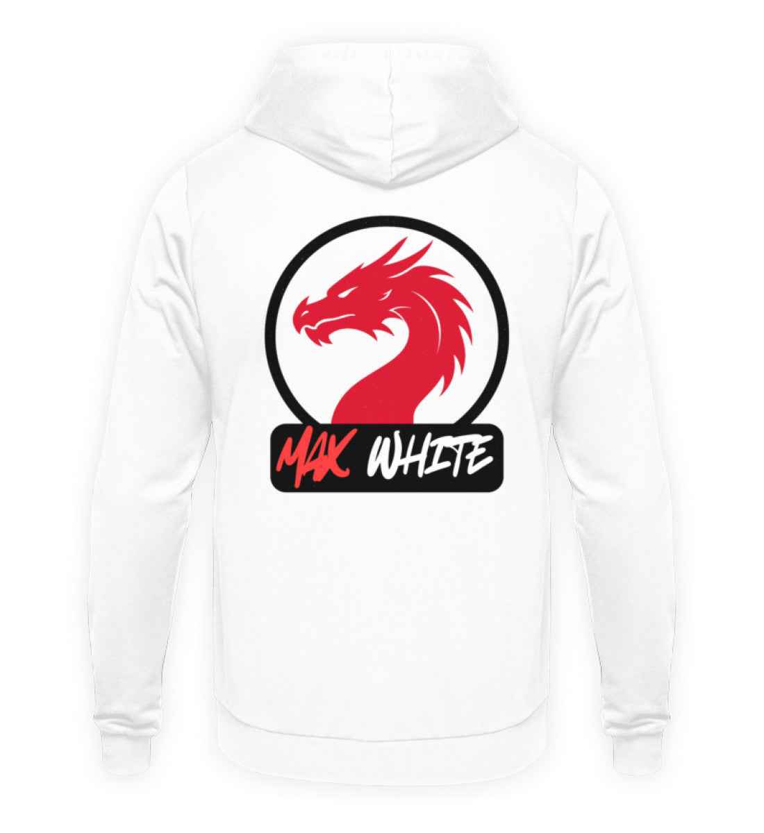 Max-White Hoodie Weiß/Grün  - Unisex Kapuzenpullover Hoodie