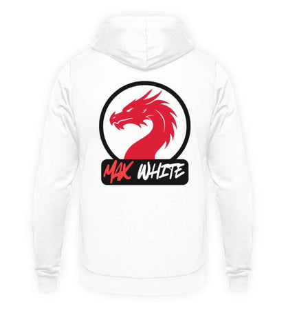 Max-White Hoodie Weiß/Grün  - Unisex Kapuzenpullover Hoodie